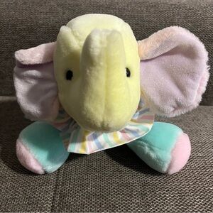 Vintage Eden Pastel Musical Elephant Plush (WORKS)